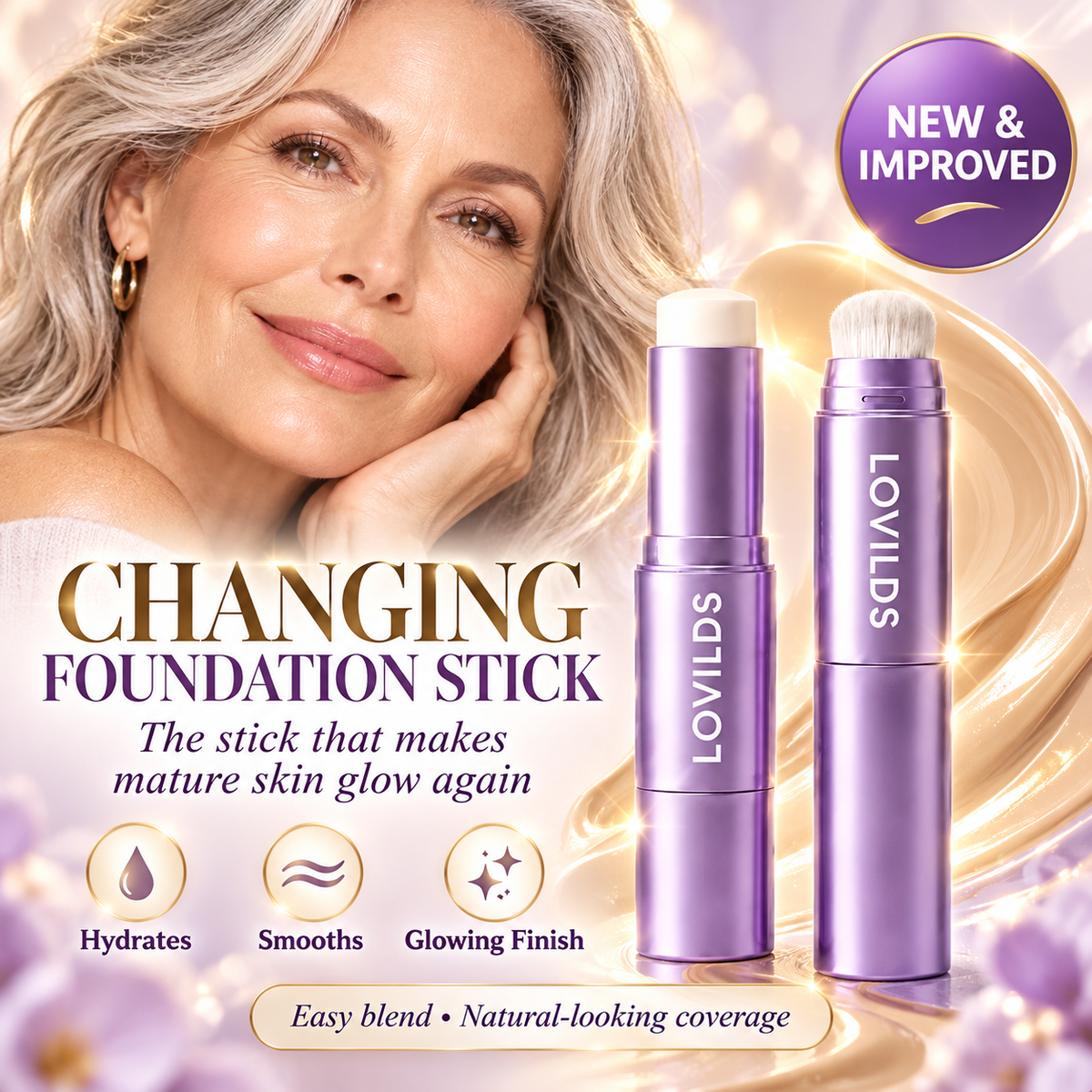 🔥LIMITED-TIME 50% OFF!🔥Changing Foundation Stick – The stick that makes mature skin glow again