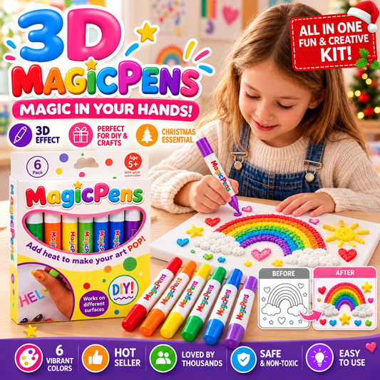 🎄🎁 Best Christmas Gift Ever! 50% OFF!🔮 Magic Pen – Draw 3D with One Stroke! ✨ DIY Bubble Magic Drawing Pens